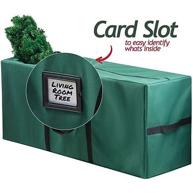 9 ft Christmas Tree Storage Bag - Waterproof, Heavy-Duty 600D Oxford Christmas Tree Bag - Green