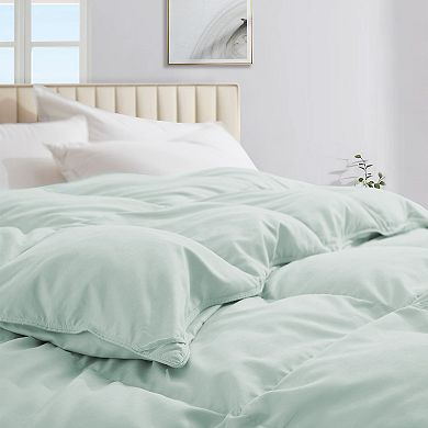 Unikome 360TC Medium Weight White Goose Down and Feather Fiber Comforter