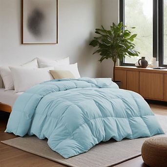 Unikome 360TC Medium Weight White Goose Down and Feather Fiber Comforter