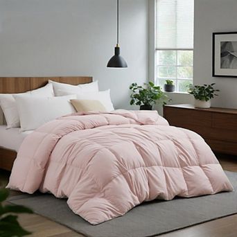 Unikome 360TC Medium Weight White Goose Down and Feather Fiber Comforter