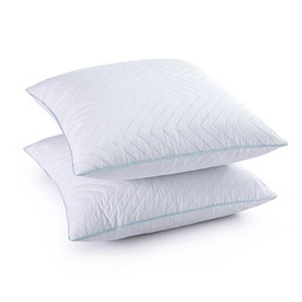 Unikome 2 Pack Diamond Quilted Decorative Square Goose Feather Pillow Inserts