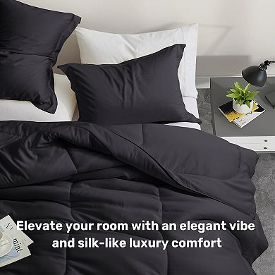 Unikome All Season Satin Silky Down Alternative Comforter Set