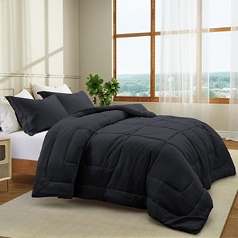 Unikome All Season Satin Silky Down Alternative Comforter Set