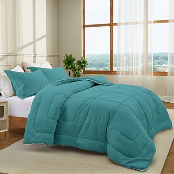 Unikome All Season Satin Silky Down Alternative Comforter Set