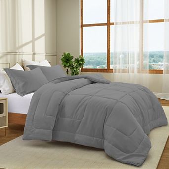 Unikome All Season Satin Silky Down Alternative Comforter Set