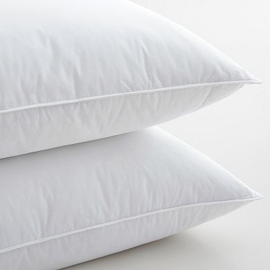 Unikome Goose Feather Pillow 100% Cotton Shell, Premium Goose Feather Fill, 2 Pack