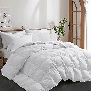 Unikome Hotel Collection All Season White Goose Down Feather Comforter