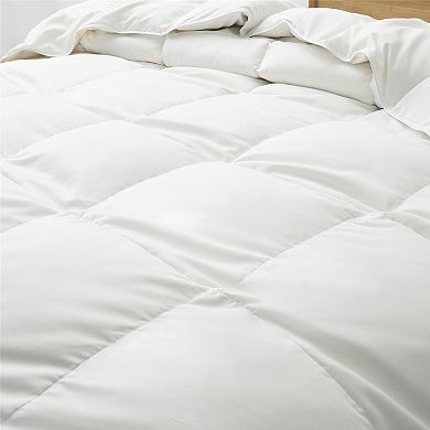 Unikome Luxurious Silent Softness All Season White Goose Down Feather Fiber Comforter