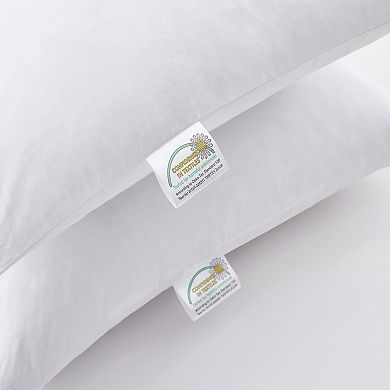 Unikome Premium Goose Feather Pillows 100% Cotton Cover, Firm & Supportive Sleeping Pillow