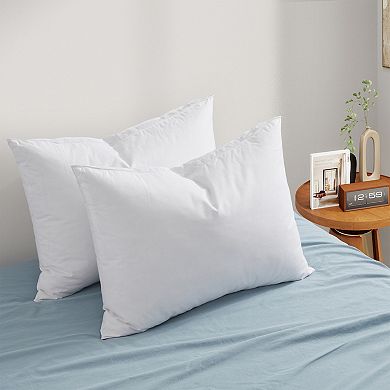 Unikome Premium Goose Feather Pillows 100% Cotton Cover, Firm & Supportive Sleeping Pillow