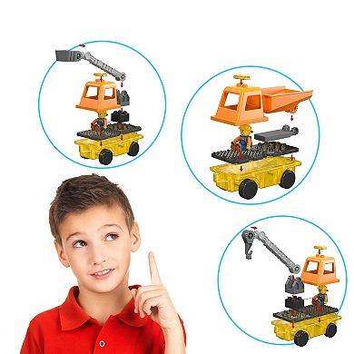 PicassoTiles 15 Piece Construction STEM Toy Magnet Tile, Building Blocks for Kids Age 3 & Up, PTU03