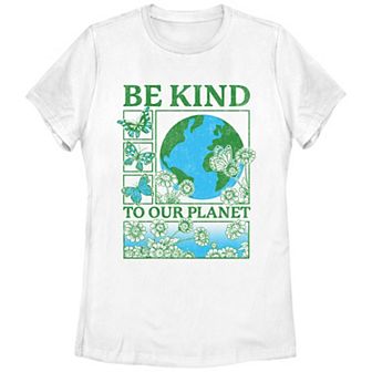 Juniors' Be Kind To Our Planet Graphic Tee