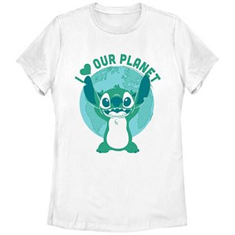 Disney's Lilo & Stitch I Love Our Planet Stitch Juniors' Graphic Tee