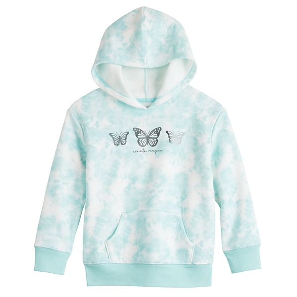 Girls 4-12 Jumping Beans® Fleece Pullover Hoodie - Aqua Dye (5)