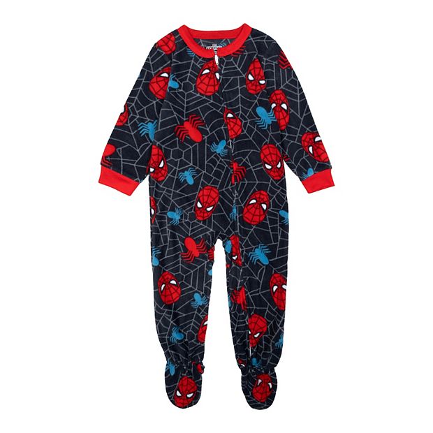 Toddler Boy Spiderman Job For Spidey Footed Pajamas