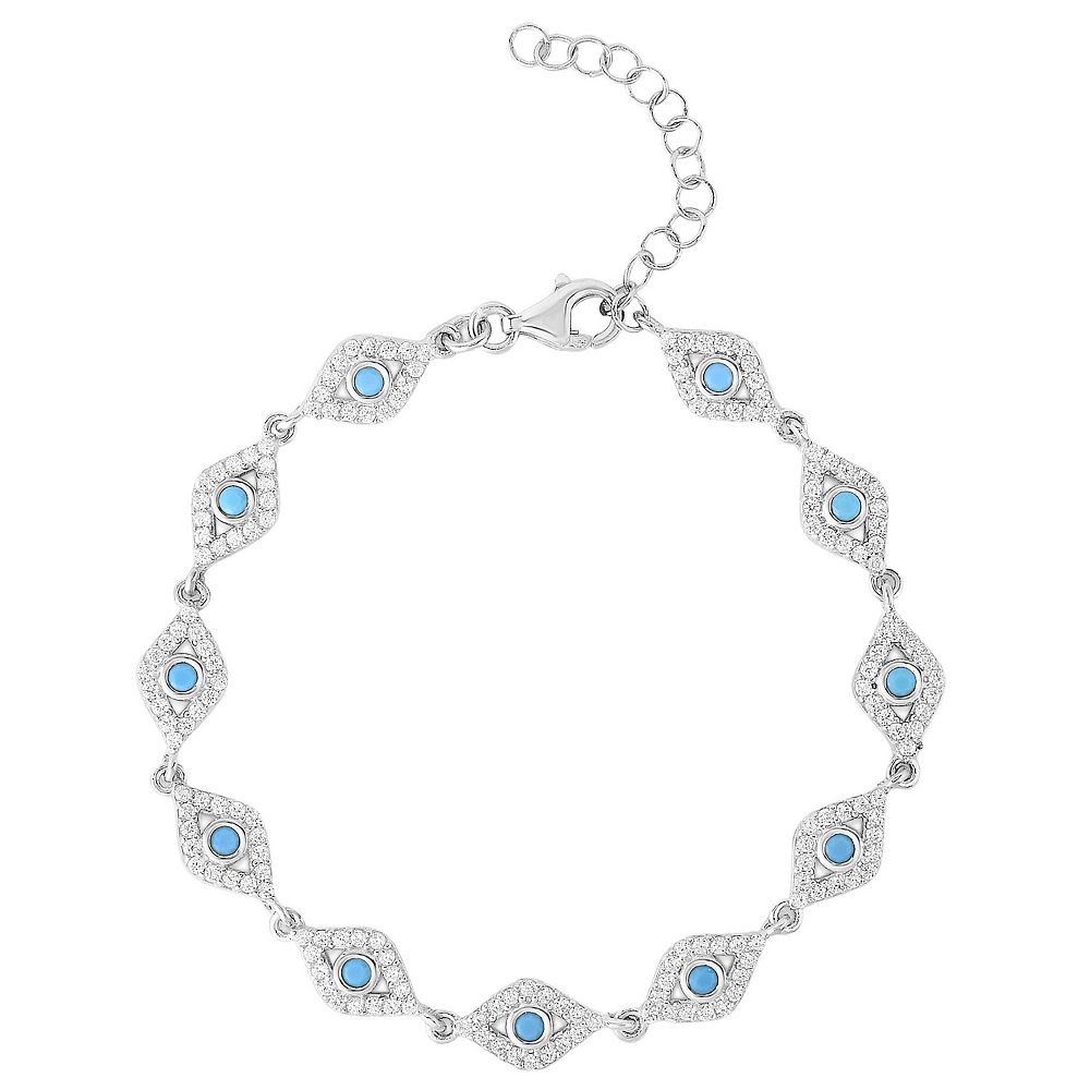 Petit Piercing Helix 26Ga Argent Sterling Plaqué Or Avec Oeil Evil Eye CZ - Jewellerybox