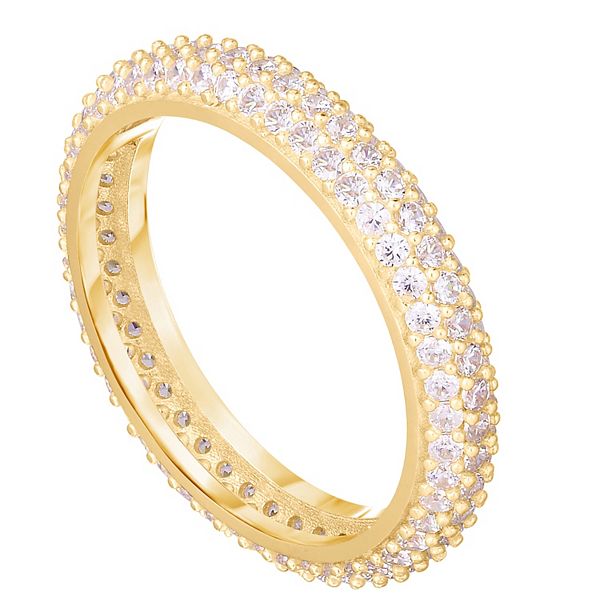 Sunkissed Sterling Cubic Zirconia Pave Ring