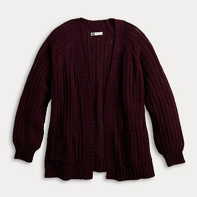 Juniors' SO® Open Front Cardigan