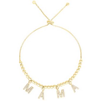 Sunkissed Sterling Cubic Zirconia MAMA Adjustable Bracelet