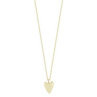 Sunkissed Sterling Dainty Puffed Heart Pendant Necklace