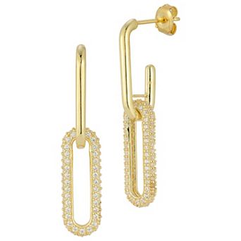 Sunkissed Sterling Cubic Zirconia Drop Earrings