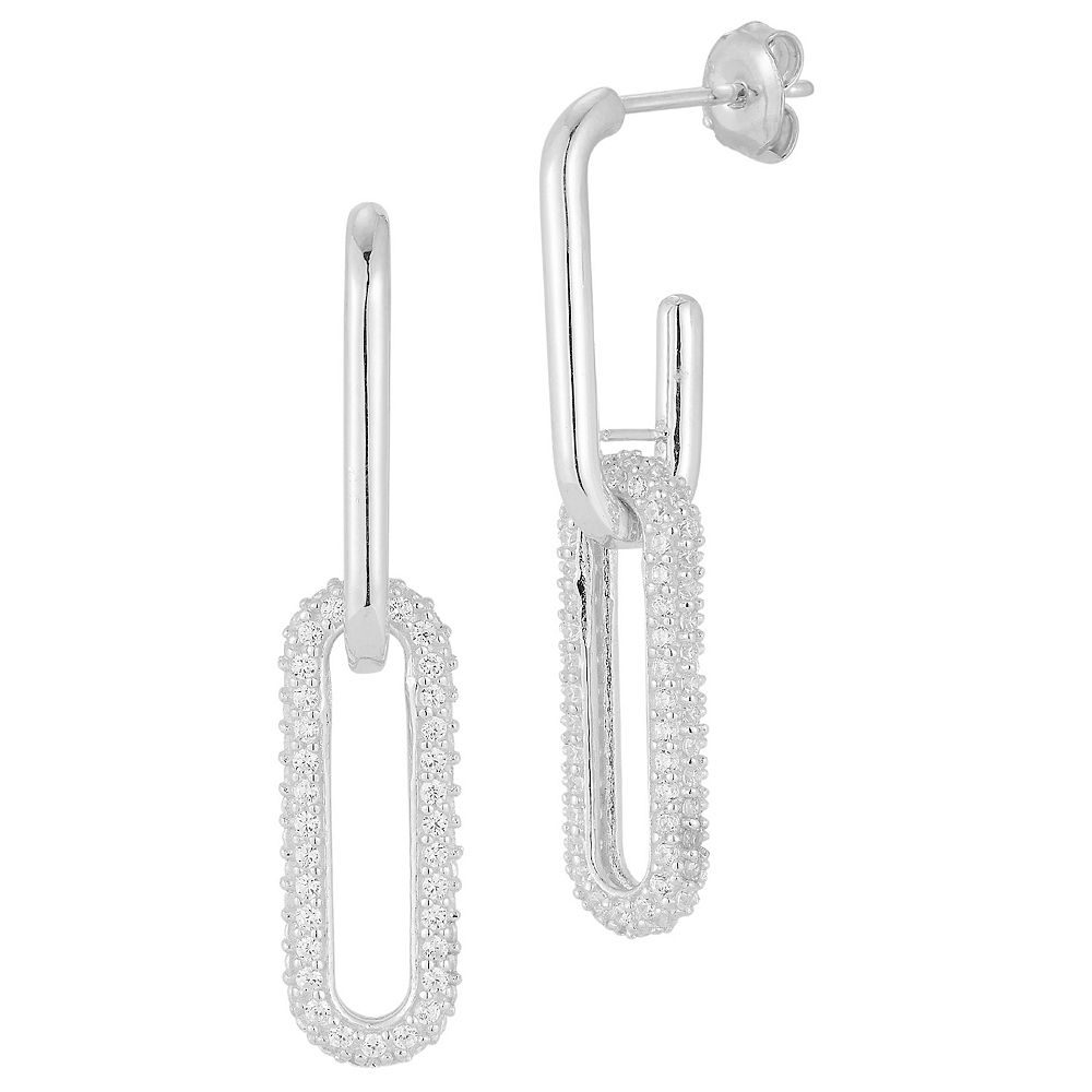 Sunkissed Sterling Cubic Zirconia Drop Earrings