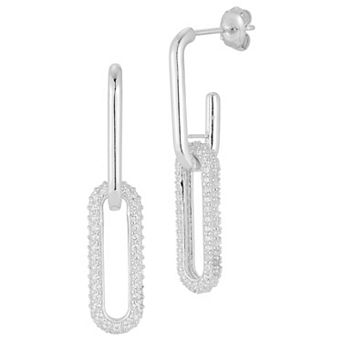 Sunkissed Sterling Cubic Zirconia Drop Earrings