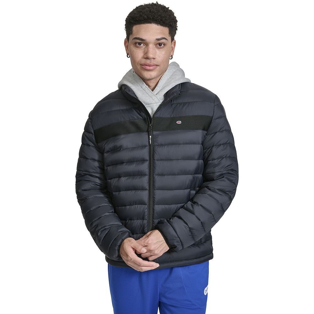 Champion sweater fleece mens puffer jacket sale best sale