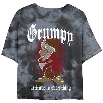 Disney's Snow White And The Seven Dwarfs Grumpy Attitude Is Everything Juniors' Cropped Graphic Tee
