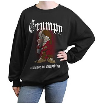 Disney's Snow White And The Seven Dwarfs Grumpy Attitude Is Everything Juniors' Graphic Fleece