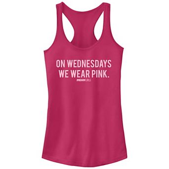 Juniors' Mean Girls On Wednesdays We Wear Pink Graphic Racerback Tank Top
