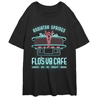 Disney / Pixar's Cars Flo's V8 Cafe Juniors' Oversize Graphic Tee