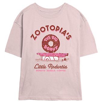 Disney's Zootopia The Big Donut Juniors' Skimmer Graphic Tee