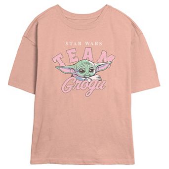 Juniors' The Mandalorian Team Grogu Skimmer Graphic Tee