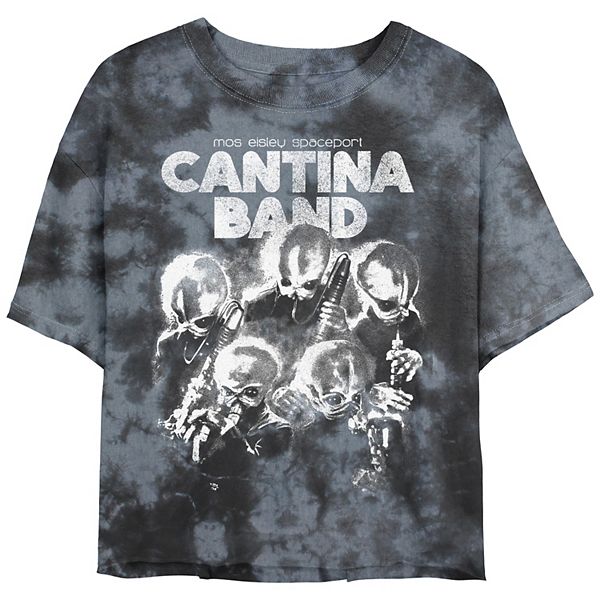 Juniors' Star Wars Cantina Band Cropped Graphic Tee