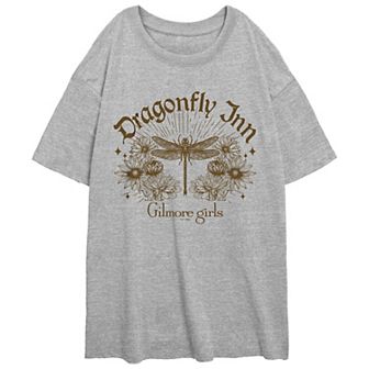 Juniors' Gilmore Girls Dragonfly Inn Oversize Graphic Tee