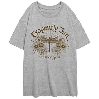 Juniors' Gilmore Girls Dragonfly Inn Oversize Graphic Tee