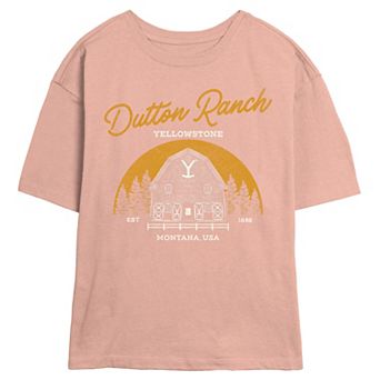 Juniors' Yellowstone Dutton Ranch Montana, USA Skimmer Graphic Tee