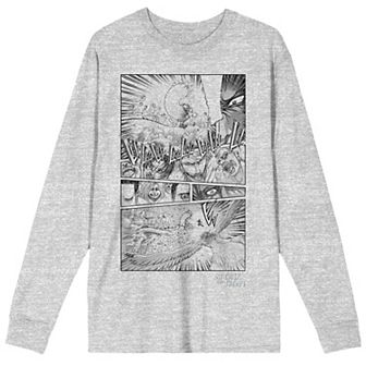 Men's Attack On Titan Art Drawing Long Sleeve Tee
