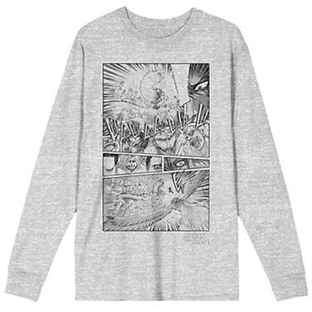 Men's Attack On Titan Art Drawing Long Sleeve Tee
