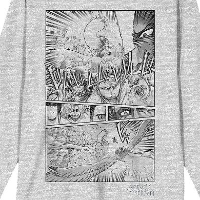 Men's Attack On Titan Art Drawing Long Sleeve Tee