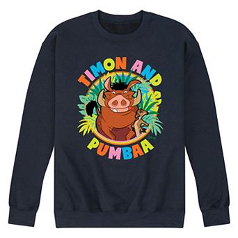 Disney's The Lion King Timon & Pumbaa Men's Fleece Sweatshirt