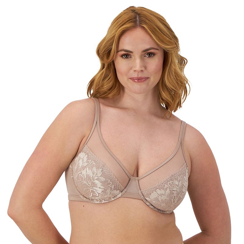 Bali® One Smooth U® Lightweight Lace Underwire Minimizer Bra DF3386, Women's, Size: 38 Ddd, Evening Blush