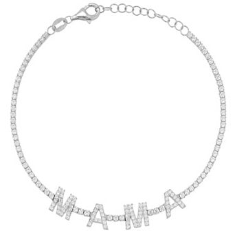 Sunkissed Sterling Cubic Zirconia MAMA Tennis Bracelet