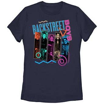 Juniors' Backstreet Boys Members Banners Graphic Tee
