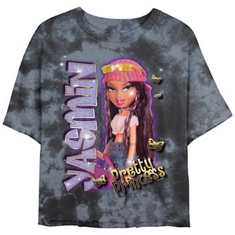 Juniors' Bratz Yasmin Pretty Princess Cropped Graphic Tee