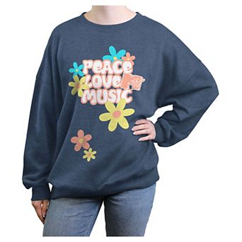 Juniors' MTV Peace Love Music Graphic Fleece