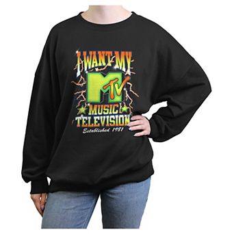 Juniors' MTV Lightning Background Est. 1981 Graphic Fleece