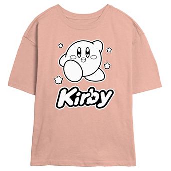 Juniors' Kirby Black And White Poster Skimmer Graphic Tee