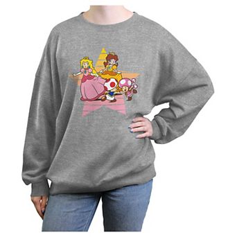 Juniors' Super Mario Bros Princess Peach And Friends Graphic Fleece